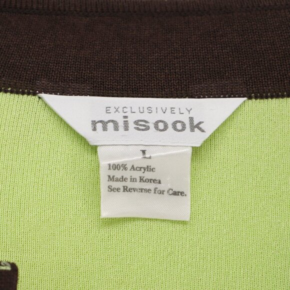 EXCLUSIVELY MISOOK Signature Knit Button Front Cardigan Sweater Size L - Picture 7 of 7